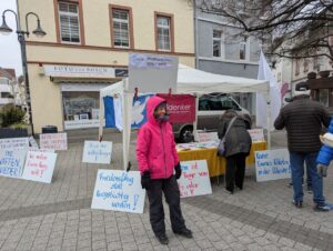 15.2.25 Info-Stand für Frieden und Aufklärung in Bensheim